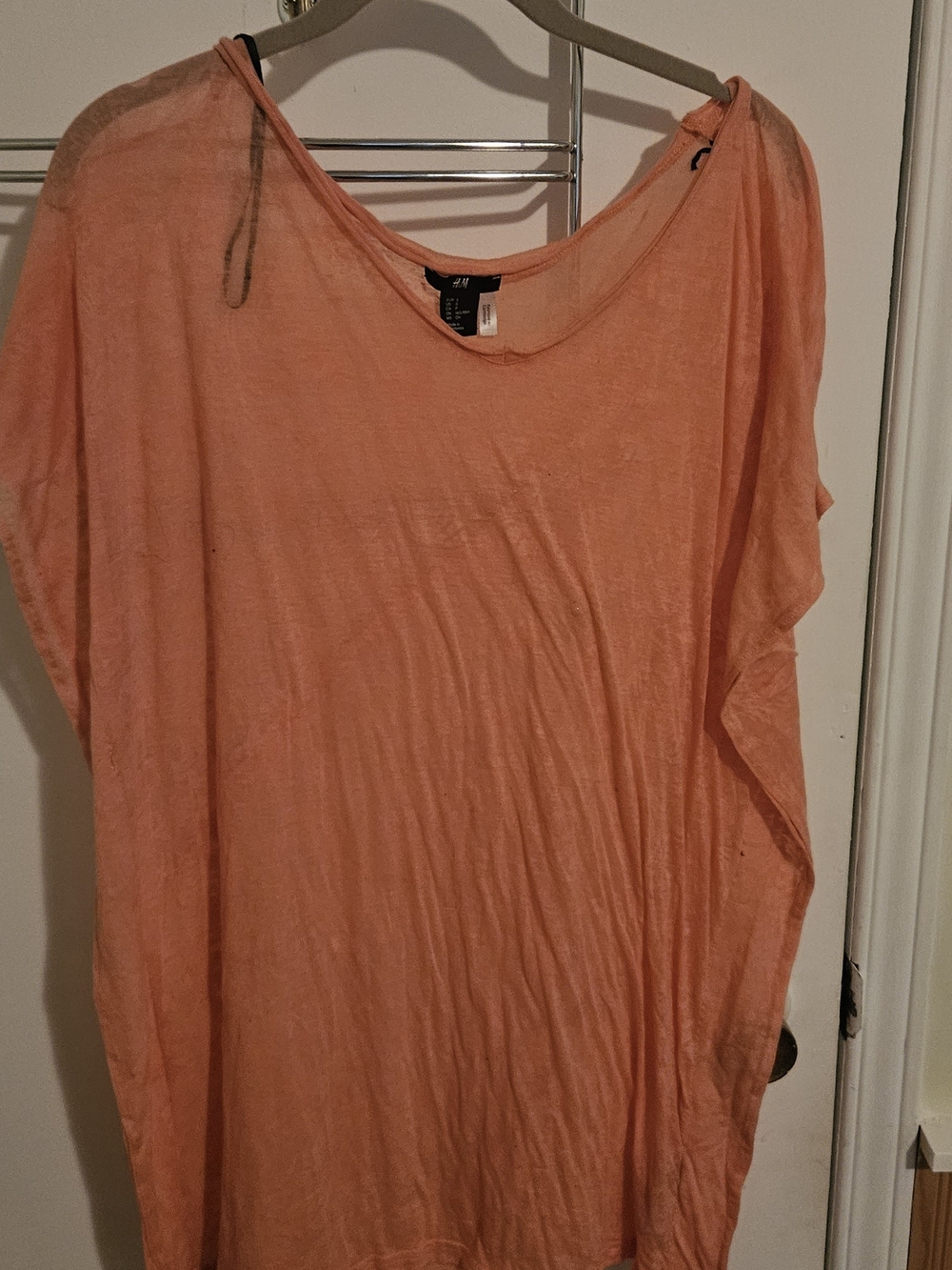 H&M Peach Scoop Neck Tunic Top/ Bikini Cover